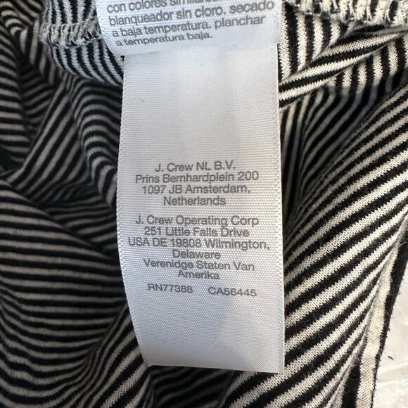 Madewell Crop Top WMNS S Double-Faced Henley Tee Stripe Black White Short Sleeve - Picture 9 of 9